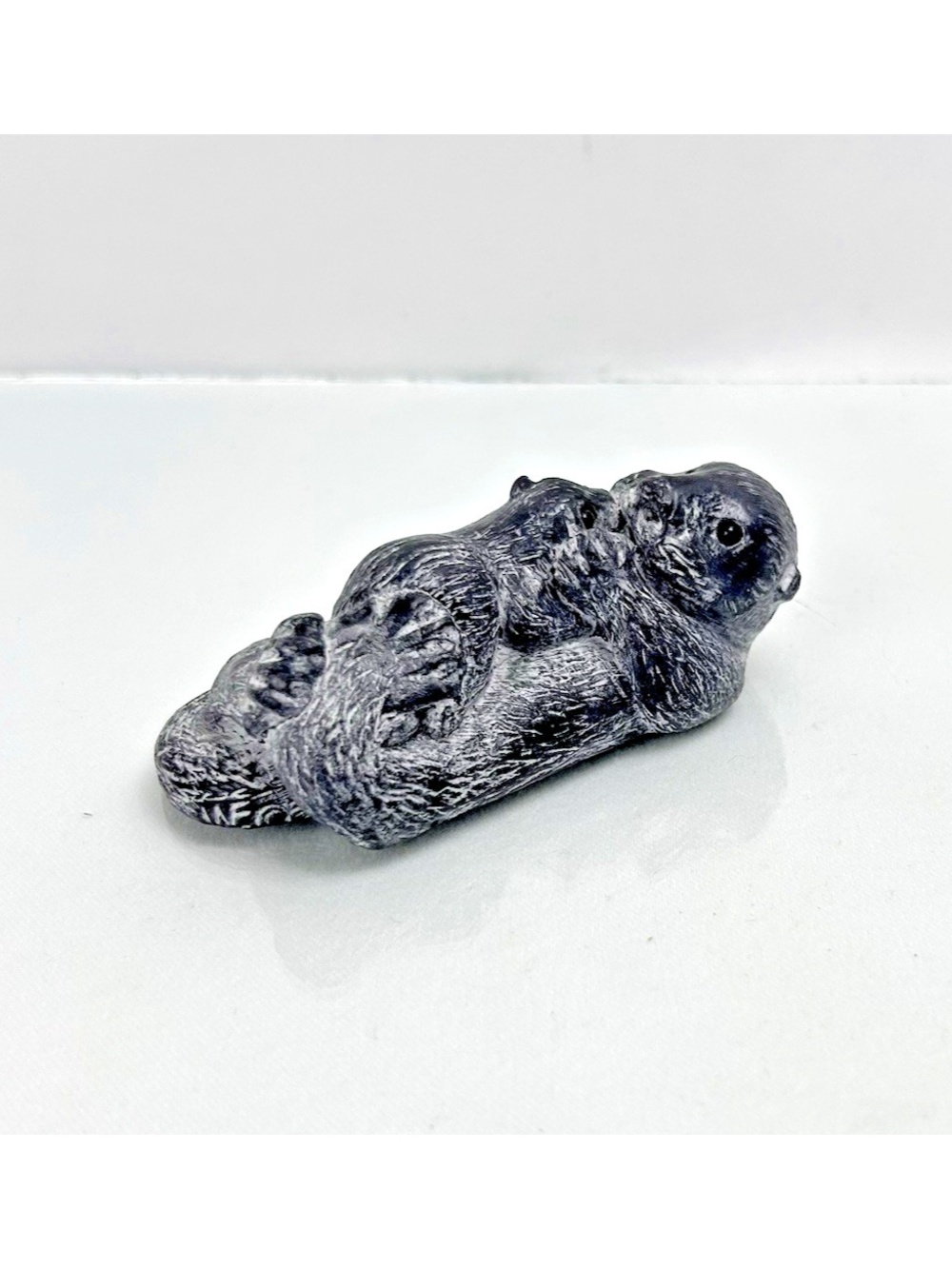Vintage Wolf Original Canada Sea Otter Stone Sculpture Figurine